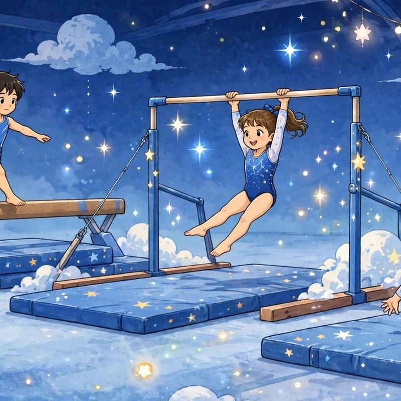 Beginner gymnastics class for ages 5 and up