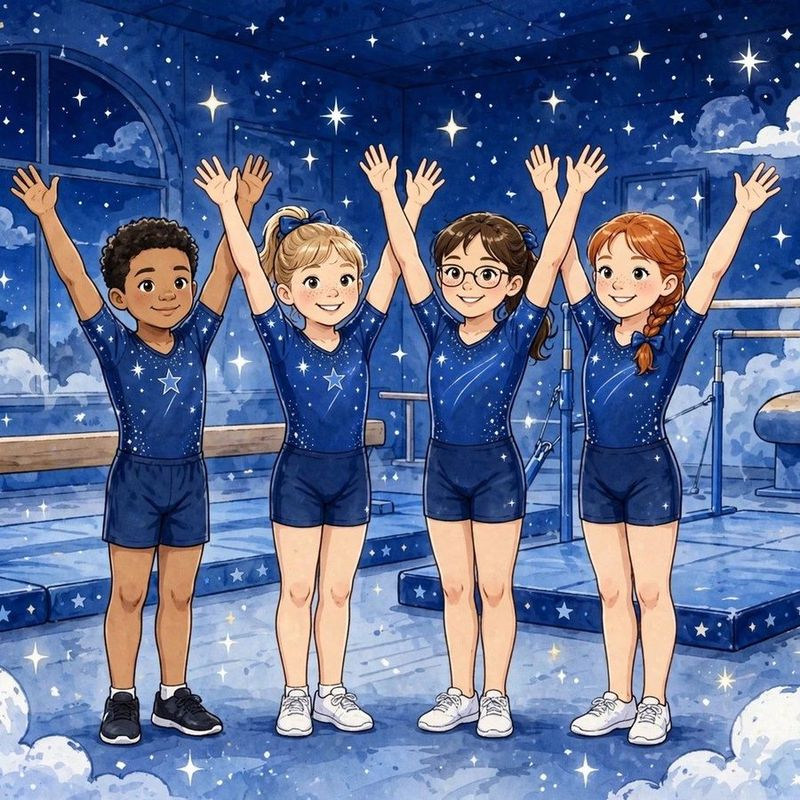 Intermediate and pre-team gymnastics