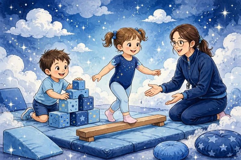Preschool gymnastics class for ages 3 to 4