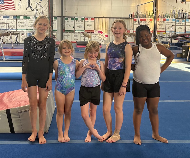 Intermediate and pre-team gymnastics