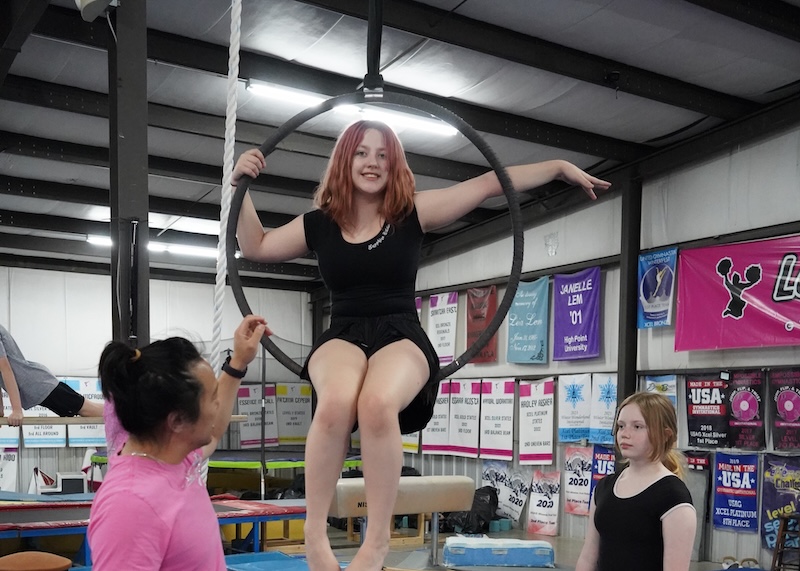 Aerial silks class for ages 6 and up